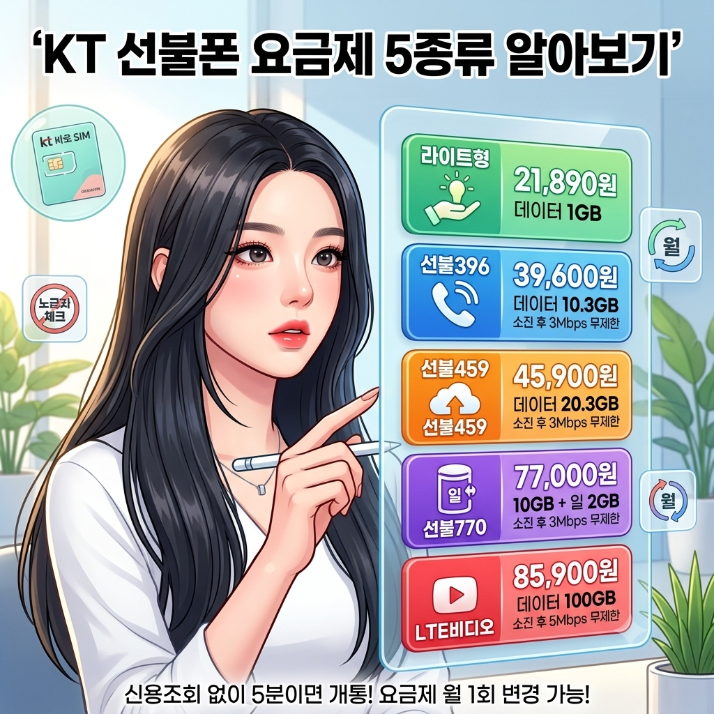 KT 선불폰 요금제