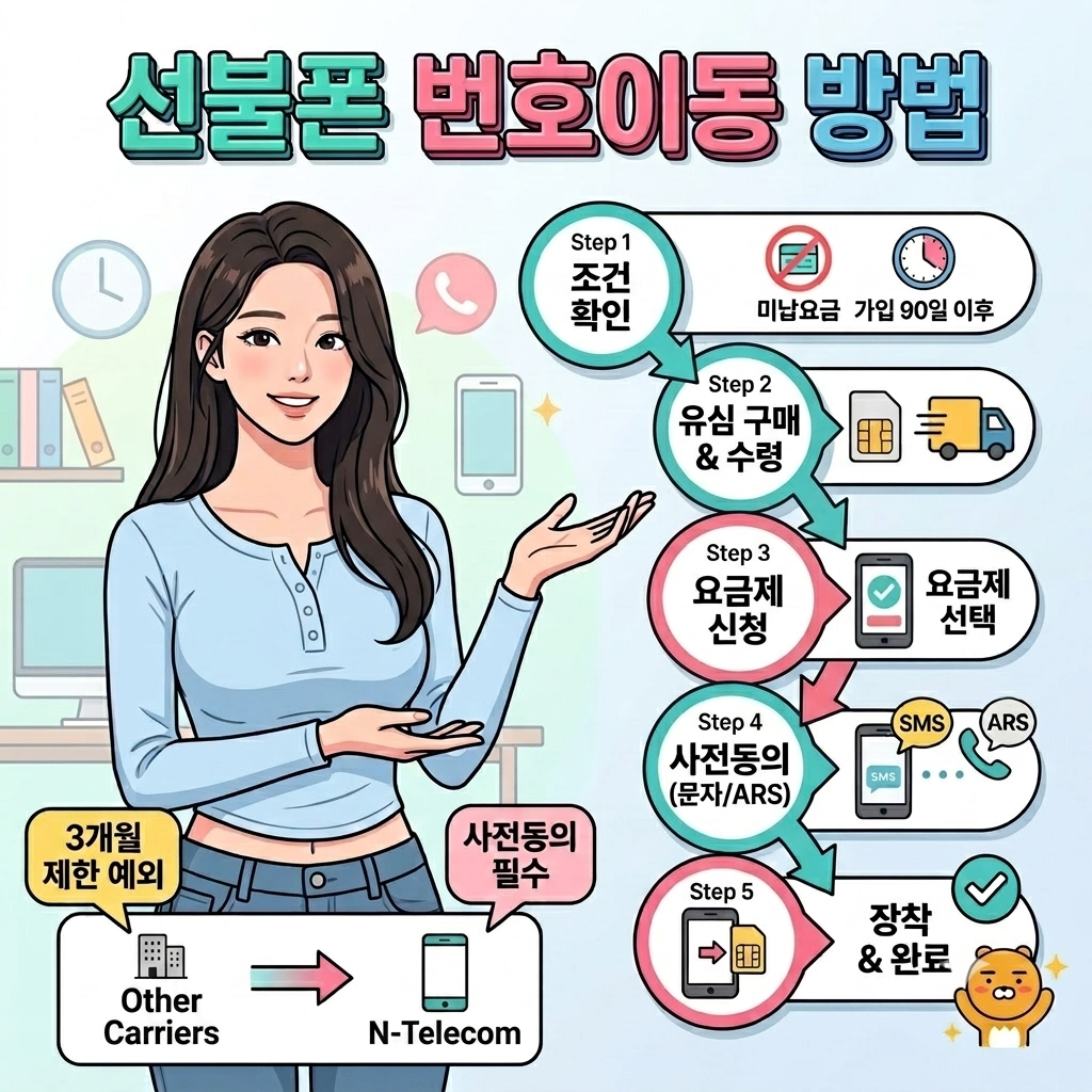 선불폰 번호이동 방법